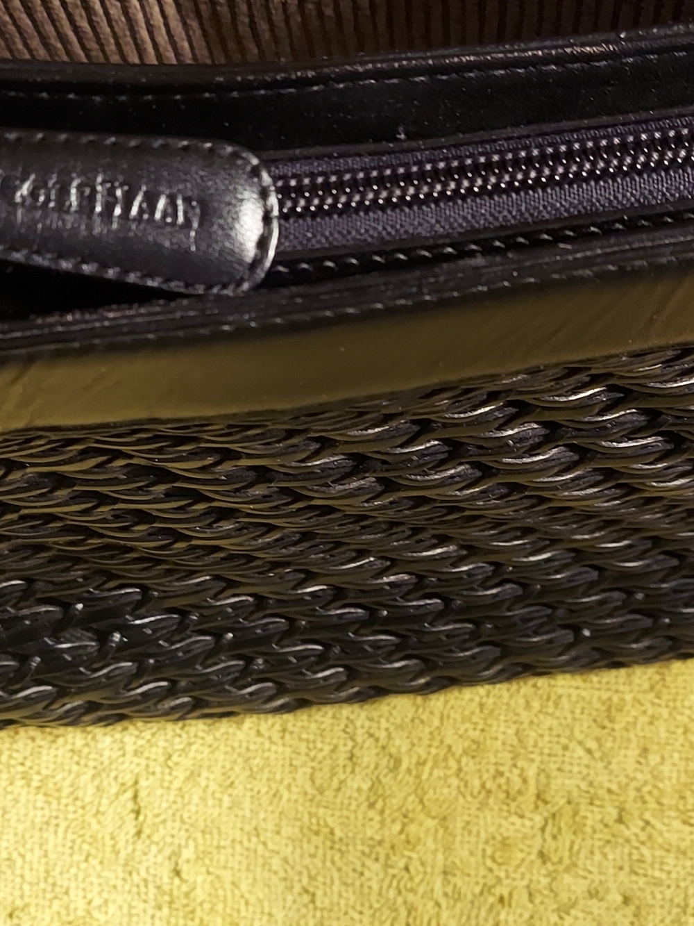 Cole Haan Black Woven Shoulder Bag